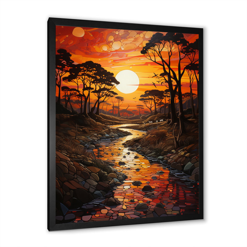 Bato Savannah Serenade africaine, H 20 po x l 12 po x P 1 po, Cadre photo noir