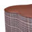 Fully Assembled Faux Leather and Textured Basketweave Square Ottoman-1944236381