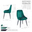46cm H Velvet Upholstered Side Chair-933445456