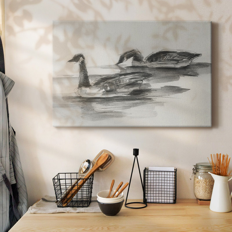 Geese Study II-Gallery Wrapped Canvas, 18" H x 27" W