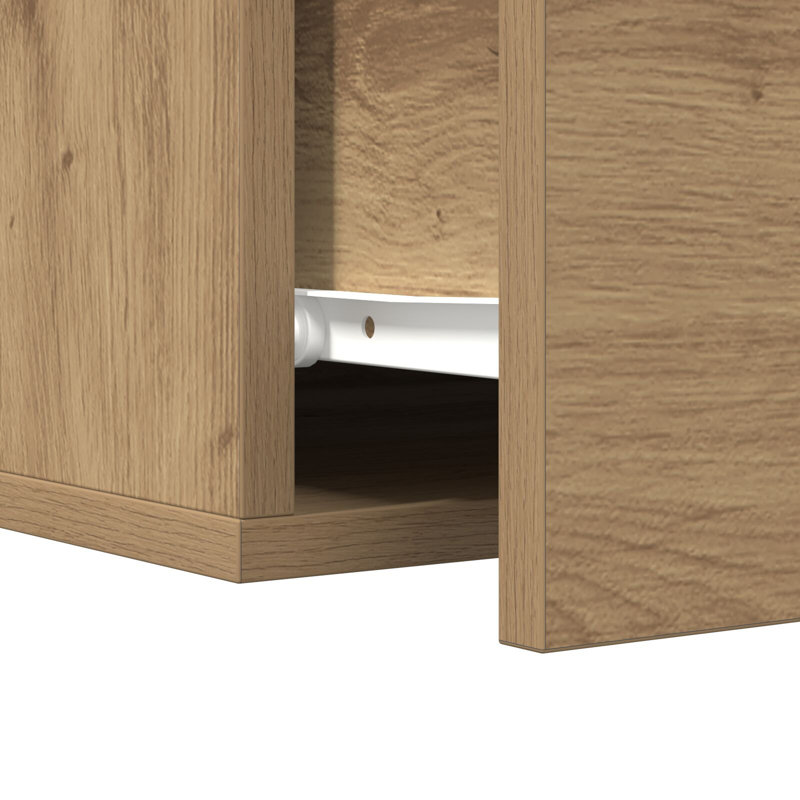 35cm W Manufactured Wood Bedside Table, Artisan Oak