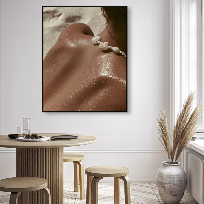 Glittery Back Print by Oliver Gal, 37"H x 46"W, Black Floater Frame