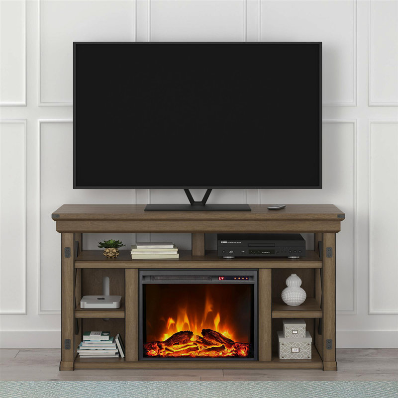 Meuble télé avec foyer pour téléviseur de 60 po ou moins