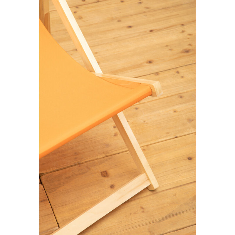 Folding Deck Chair, Orange