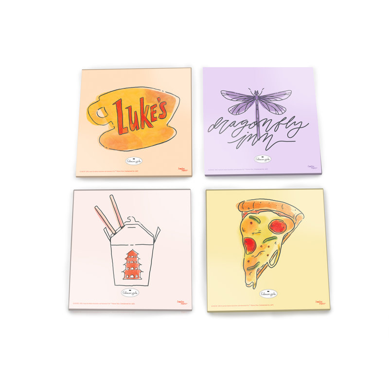 (Symboles) Ensemble de sous-verres en verre Starfire, Gilmore Girls / aquarelle