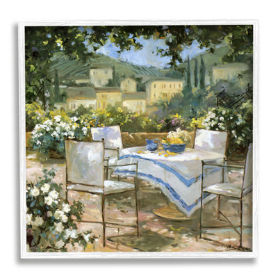 " Floral Villa Patio Scenery " by Allayn Stevens