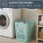 Basicwise Set of 3 Large Flexible Plastic Laundry Baskets with Handles Lightweight & Spacious Design Durable Household Clothes Storage Solution Portable Organizer for Modern Home Organization, Green-1359134688-1596724561