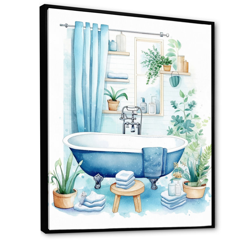 Décor de salle de bain naturel XX XXII, H 12 po x l 20 po x P 1 po, Cadre flottant noir