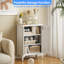 Armoire de rangement de cuisine avec 2 portes, armoires de rangement en métal avec tablettes réglables pour la cuisine, la maison, assemblage requis, blanc