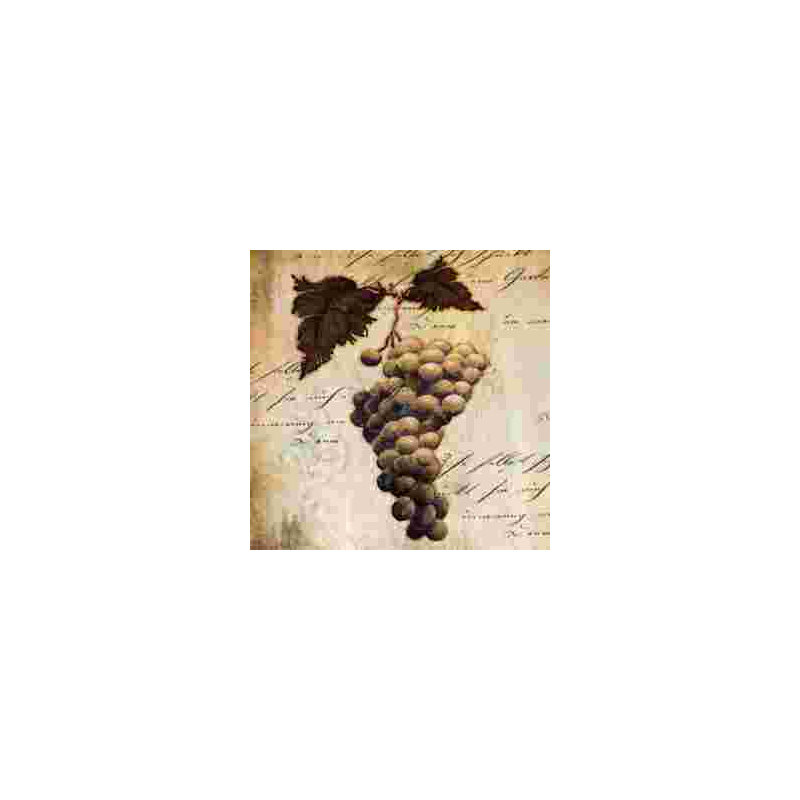 Raisins antiques - impression sur toile tendue, L 12 po x H 12 po