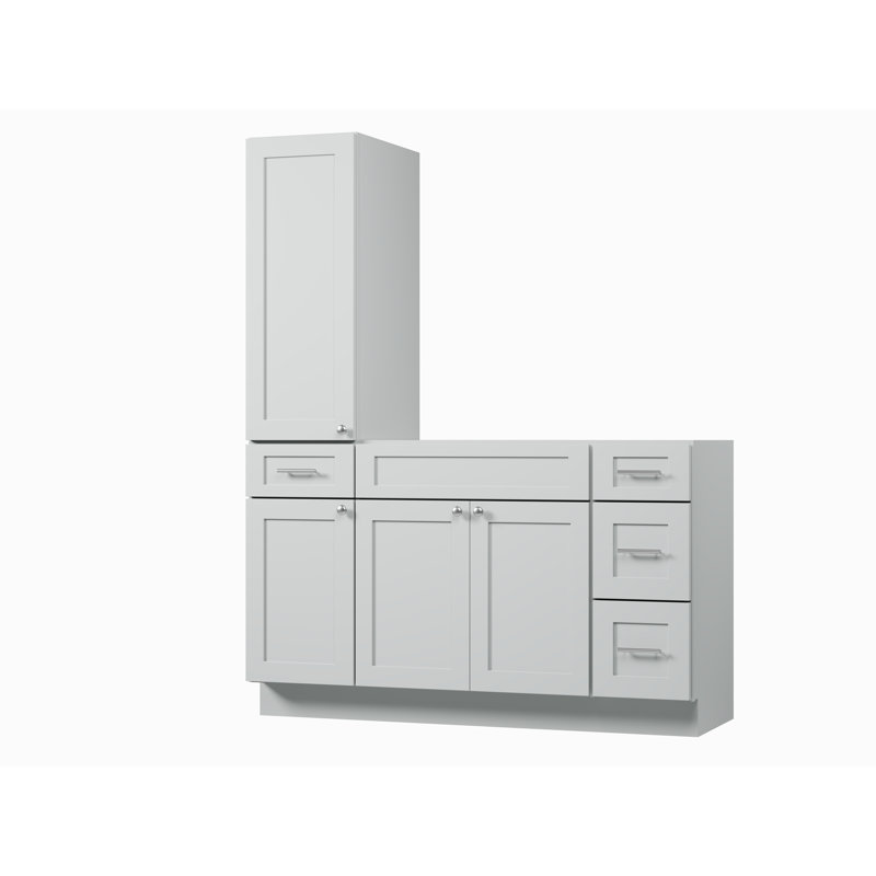 Meuble-lavabo simple 57 po Disar, Gris