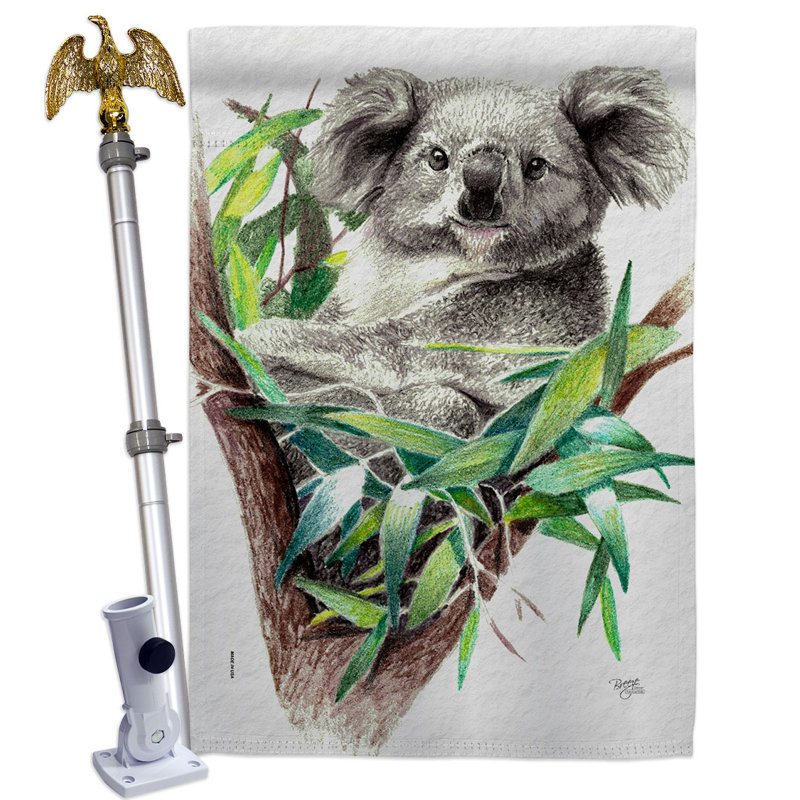 Double Sided 40'' H x 28'' W Polyester Animal Flag Set