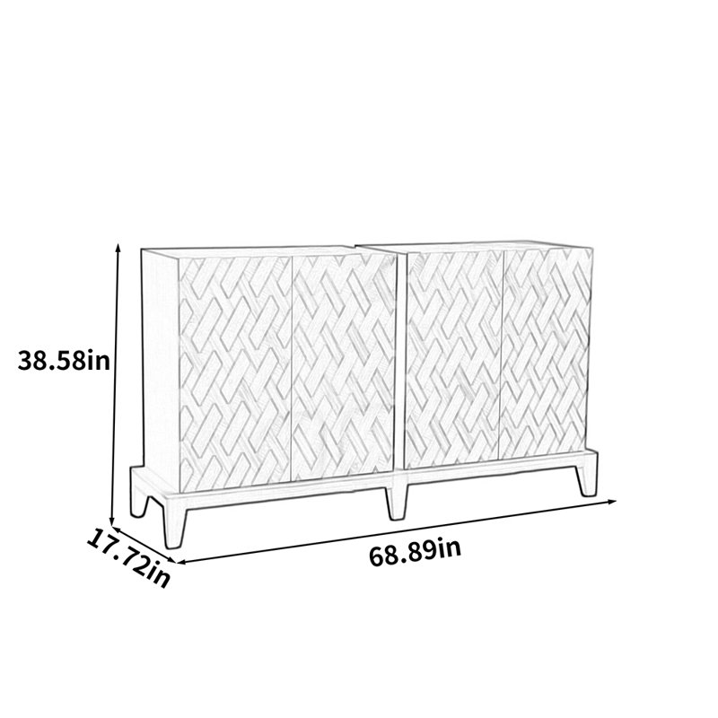 Armoire d'appoint de style zen médiéval