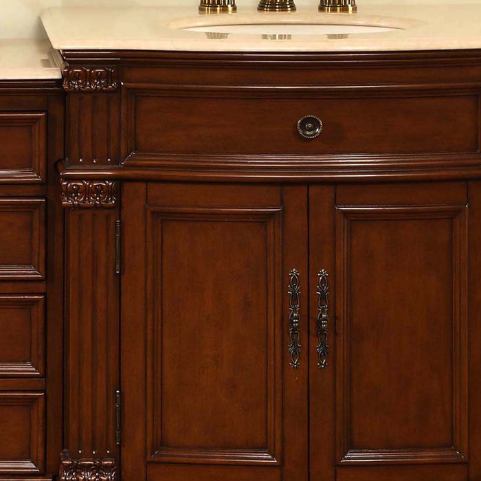 Brennon 80'' Double Bathroom Vanity with Marble Top