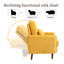 Upholstered Corduroy Armchair With Footstool-1354990035