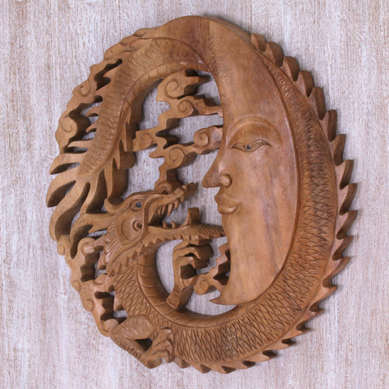 Panneau de soulagement en bois dragon moonlight