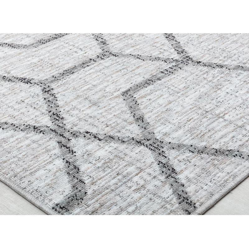 Celestia Contemporary Gray Stone Area Rug, Rectangle 5'3" x 7'