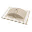 Comptoir de meuble-lavabo rectangulaire en céramique blanche 24 po x 18 po - 1 trou de robinet, trop-plein, teinture, faible absorption d'eau, table d'options pratiques avec trop-plein au design distinctif