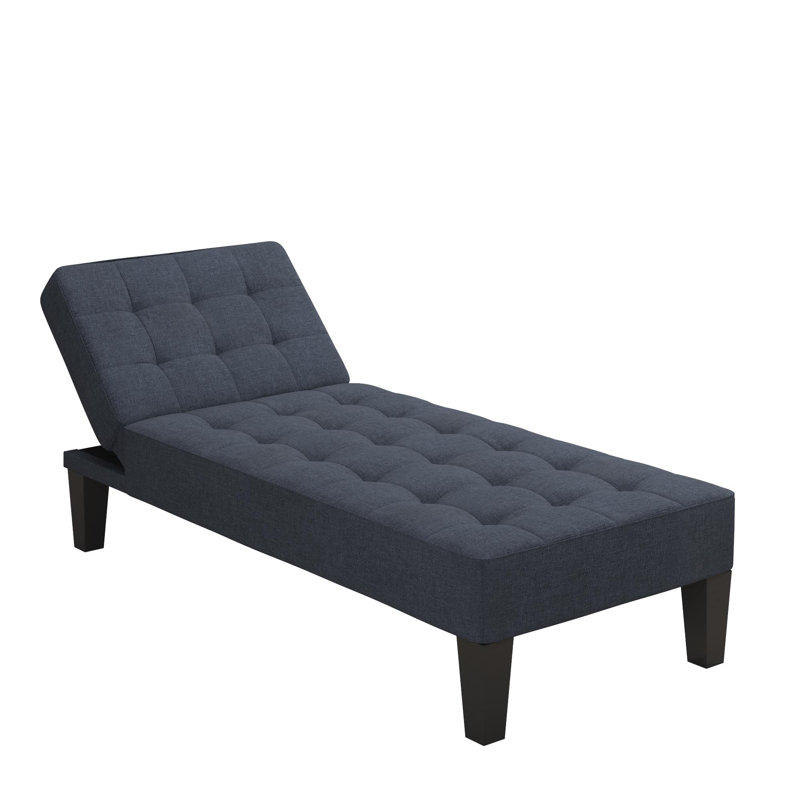 Alaira Upholstered Chaise Lounge, Blue