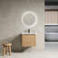 Meuble-lavabo mural 24 po avec lavabo en céramique et 1 porte à fermeture en douceur, contreplaqué