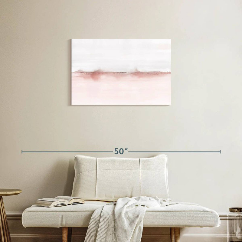 Avery aquarelle paysage VI rosé gris III, H 20 po x l 30 po
