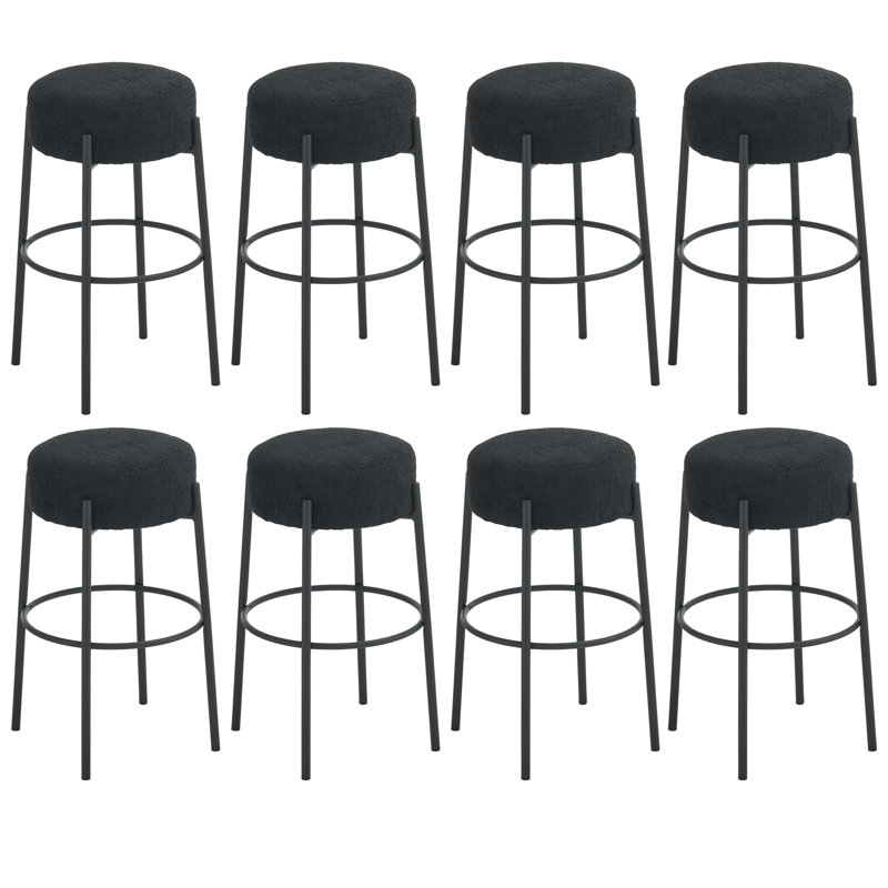 Tabouret de bar Kynlee, 8, Gris foncé, Tabouret de bar (siège d'une hauteur de 30 po)
