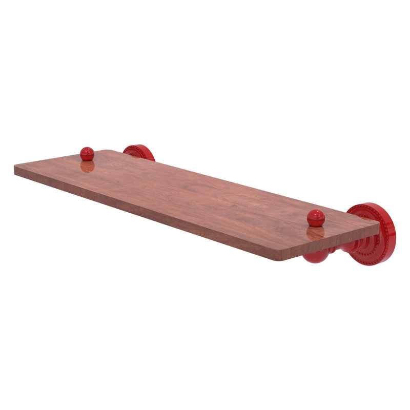 Tablette flottante en métal Dottingham, H 2,5 po x l 16 po x P 5 po, Rouge pompier