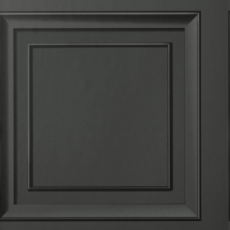 Papier peint carré distinctif gris foncé, Noir