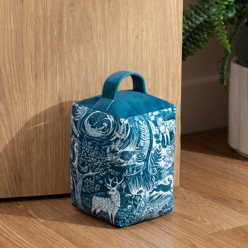Winter Woods Polyester Weighted Floor Stop, Midnight