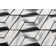 3D Arrowhead 3" x 3.3" Metal Mosaic Tile in Grey