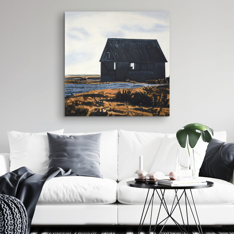 Abandoned barn - 32"x32" art on canvas
