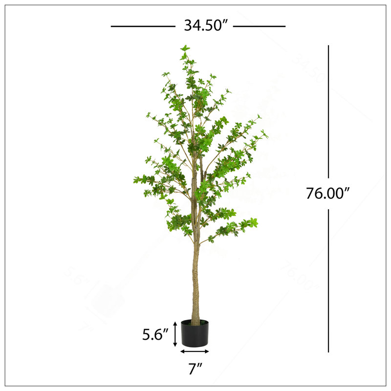 Enkianthus artificiel 76 po avec pot 76 po