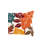  Fall Leaves Chain Stitch Throw Pillow