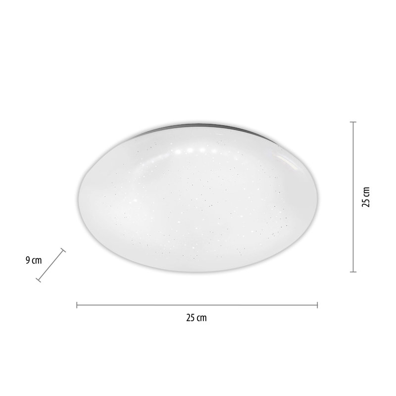 Eskridge LED Flush Mount, 9cm H x 25cm W x 25cm D