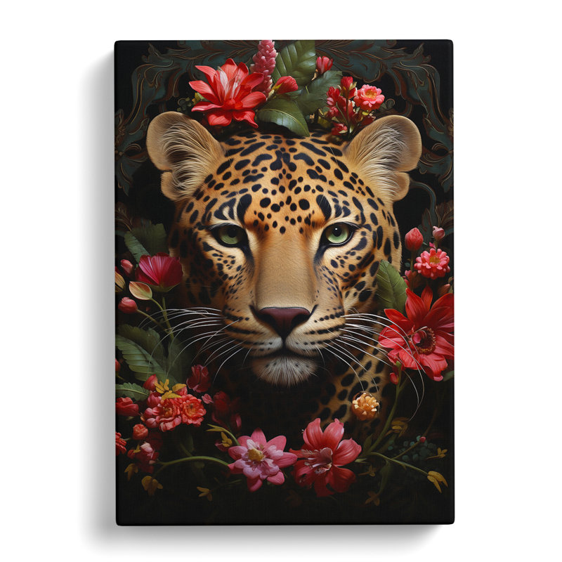 Leopard Rococo - No Frame Print, 76cm H x 50cm W x 3cm D