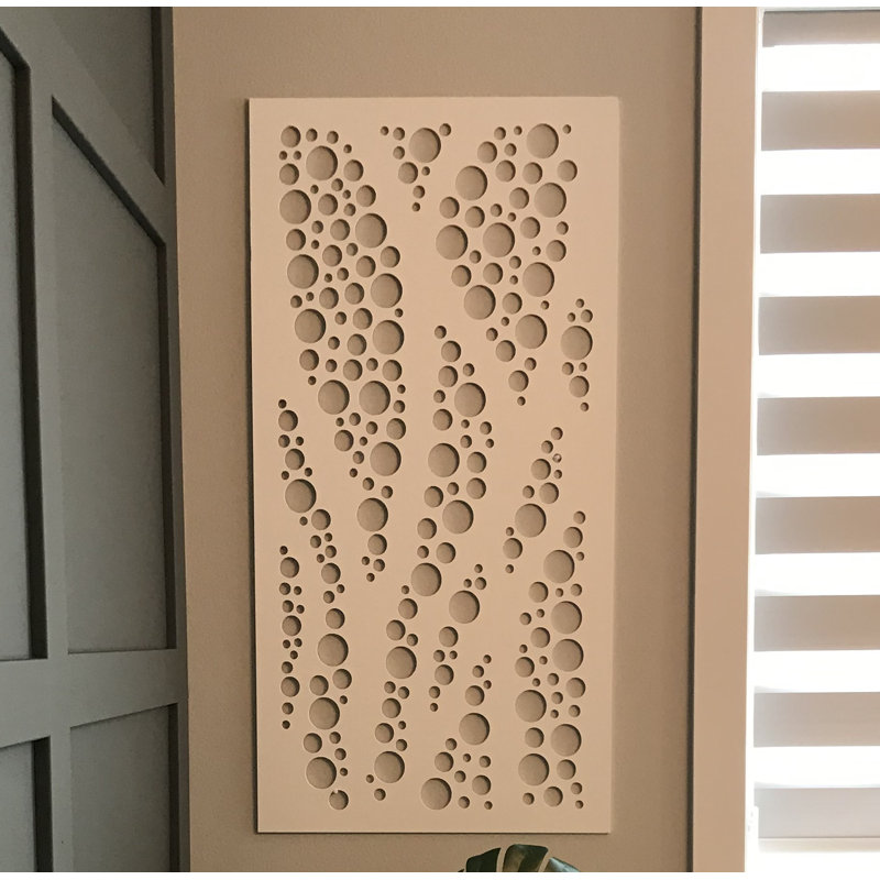 White Leaf Veins PVC Decorative Wall Panel, 48" x 24"