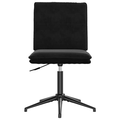 Chaise de salle à manger en velours noir