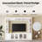 Modern 4-Piece Entertainment Center Wall Unit with Bookshelves & Large TV Stand, 92" Media Console with Glass Doors & Storage for TVs up to 80"-1613757064
