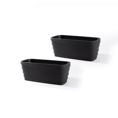 Step2 Wave Trough Planter 2pk. - Black