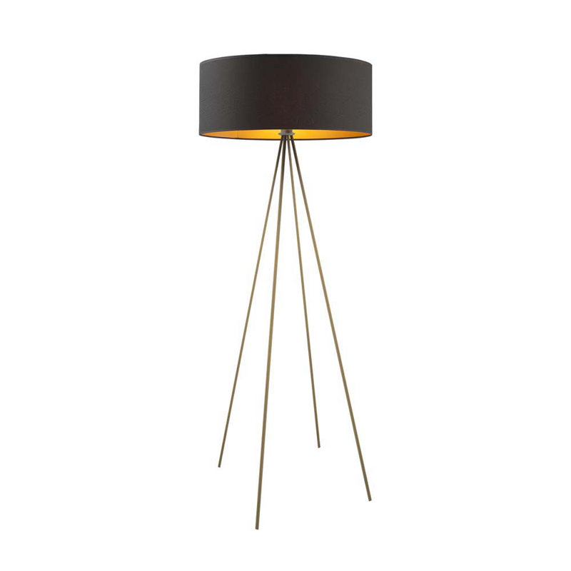 Randal 157cm Tripod Floor Lamp, Black, Gold