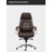 Leather Office Chair with Aluminum Alloy Base and Fixed Armrests