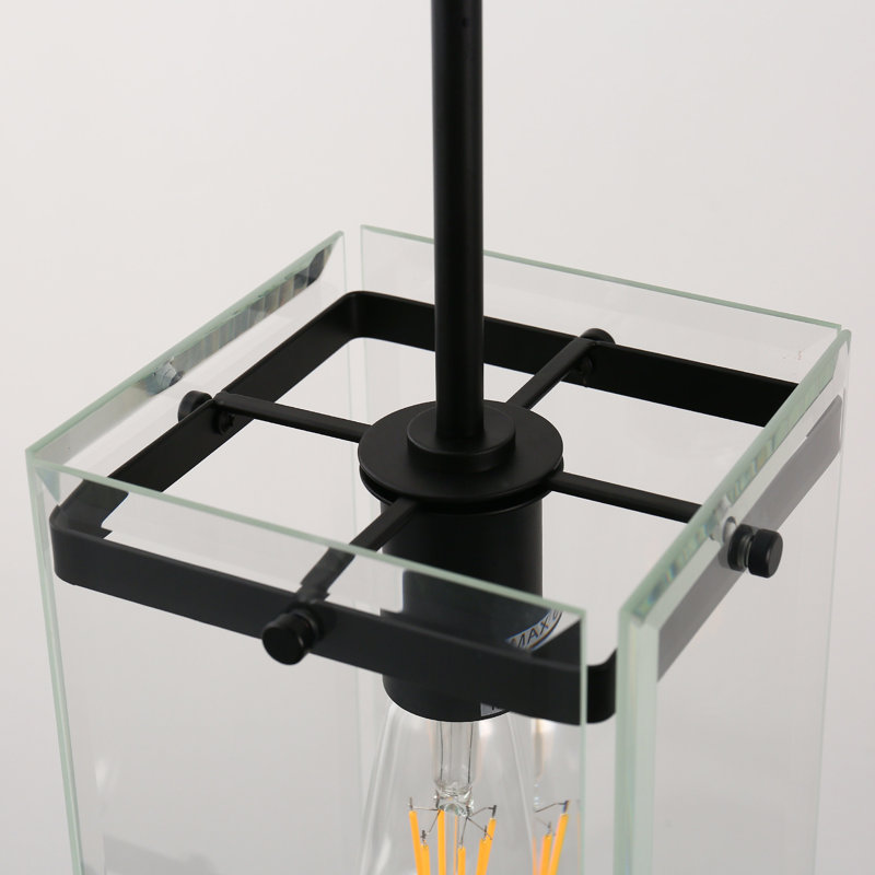 Luminaire suspendu noir 1 lumière Quantesha