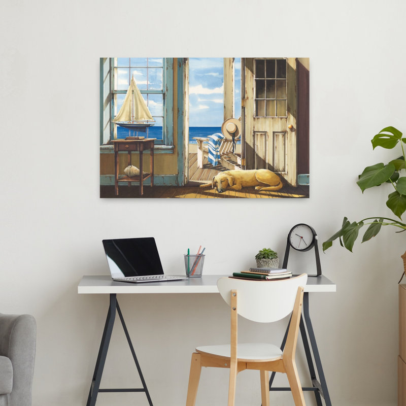 Enjoying the Sea Breeze 1 Piece Wrapped Canvas Wall Art, 60.96cm H x 91.44cm W