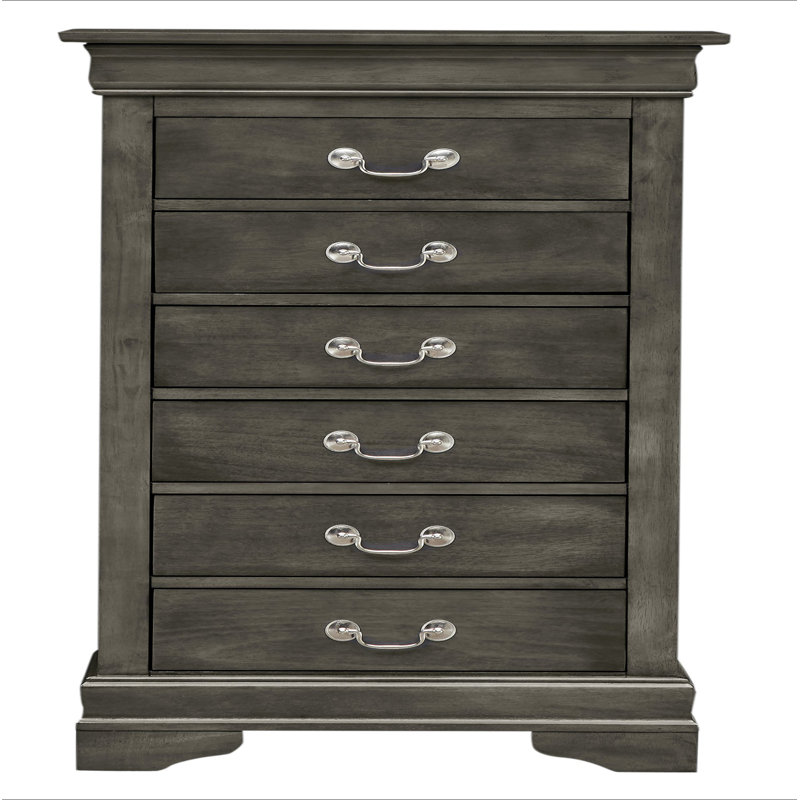 Commode à linge Louis Phillipe G3105-LC, Gris