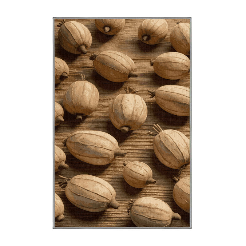  Washable Jicama Vegetables Area Rug, Rectangle 2 pi x 3 pi