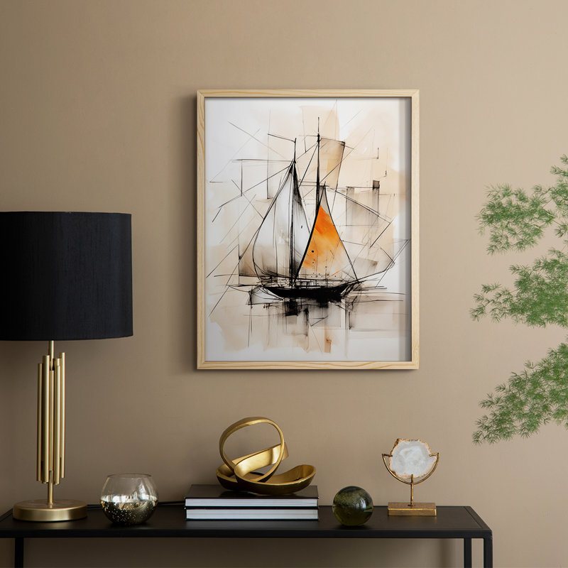 NAUTICAL Series CECXC III, reproduction d'art encadrée - bois massif, H 11 po x l 9 po