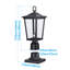 Lampadaire d'extérieur Dusk To Dawn, lampadaire extérieur rectangulaire en verre transparent, base E26, noir