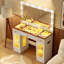 Meuble-lavabo de 43,3 po avec grand miroir et ampoules Hollywood
