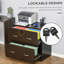Tiroir classeur avec serrure et clés, classeur vertical avec barre-lettre suspendue, bureau à domicile,