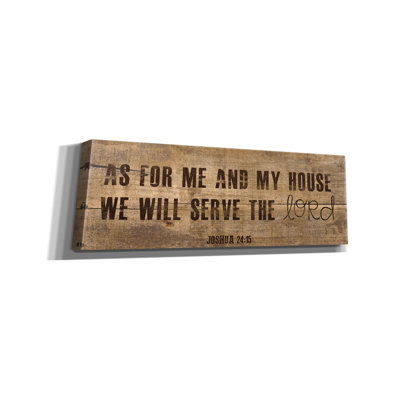 'Joshua 24.15' by Erin Clark Canvas Wall Art, 60" x 20"